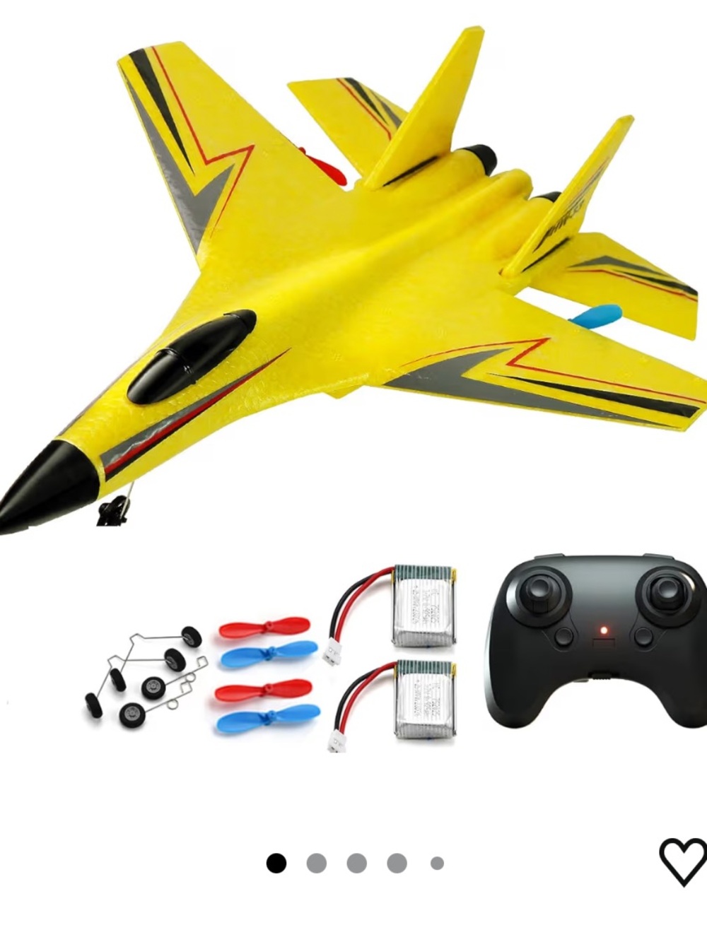 Yellow Remote Control Foam Jet Toy Plane for Kids